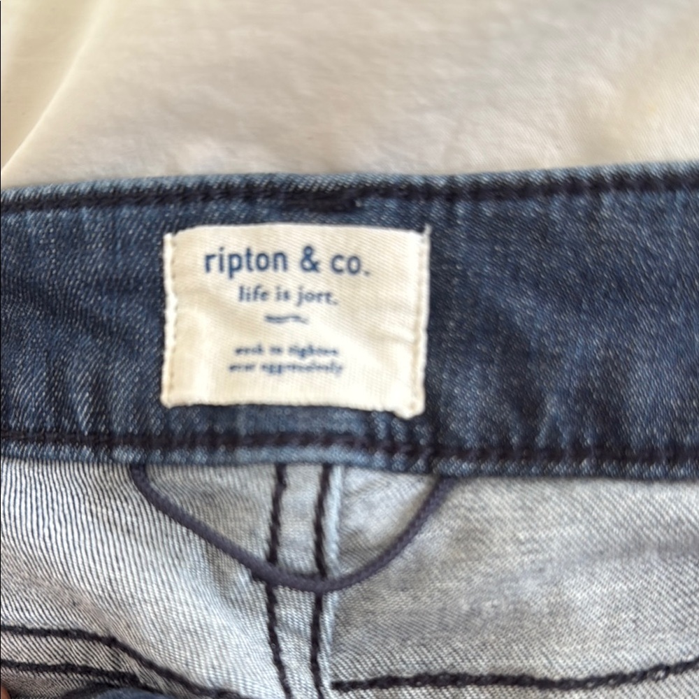 Dark Denim Ripton Cutoff Shorts/Jorts. Skida collab - Picture 2 of 4